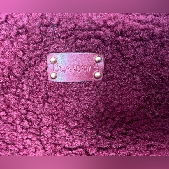 Bearpaw Fanny Pack Bag Shearling Adjustable Fanny Pack Burgundy Dark Red - Picture 3 of 8